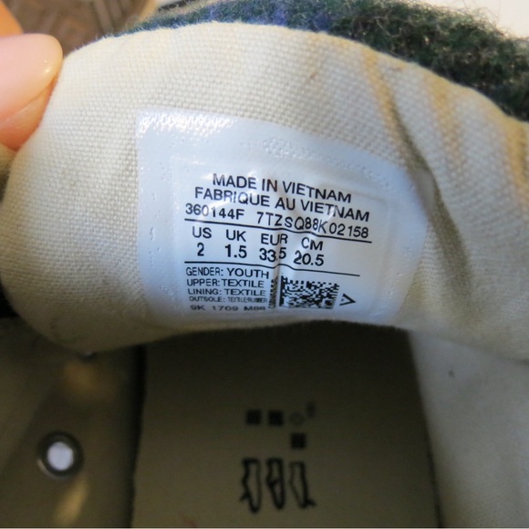 Converse Gray and Green High-Top Sneakers - Picture 9 of 9